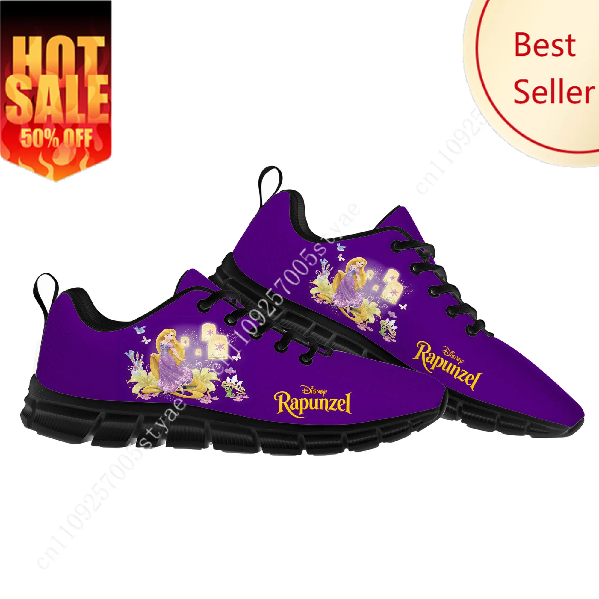 

Rapunzel Sports Shoes Disney Cartoon Decorate Sneakers Design Your Photo Logo Text Party Holiday Gifts Custom Shoe