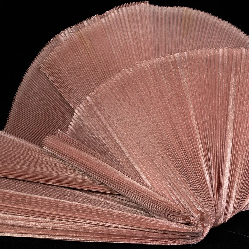 Parelmoer geplooide stof voor stijve podiumdecoratie Fashion Design DIY handgemaakte modelleringsdoek Diy naaien per meter
