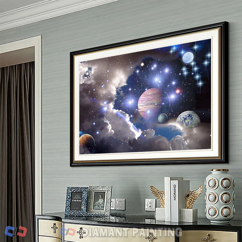 5D New Star Diamond Painting Full Square Universe Scenery Diamond ricamo Planet Cross Stitch Kit regalo per bambini decorazioni per la casa