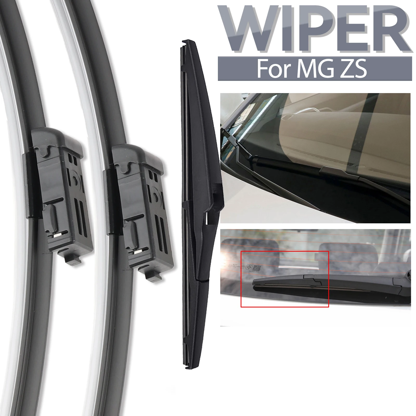 Car Wiper Front Rear Wiper Blades Soft Rubber Windscreen Wipers Auto Windshield 24\