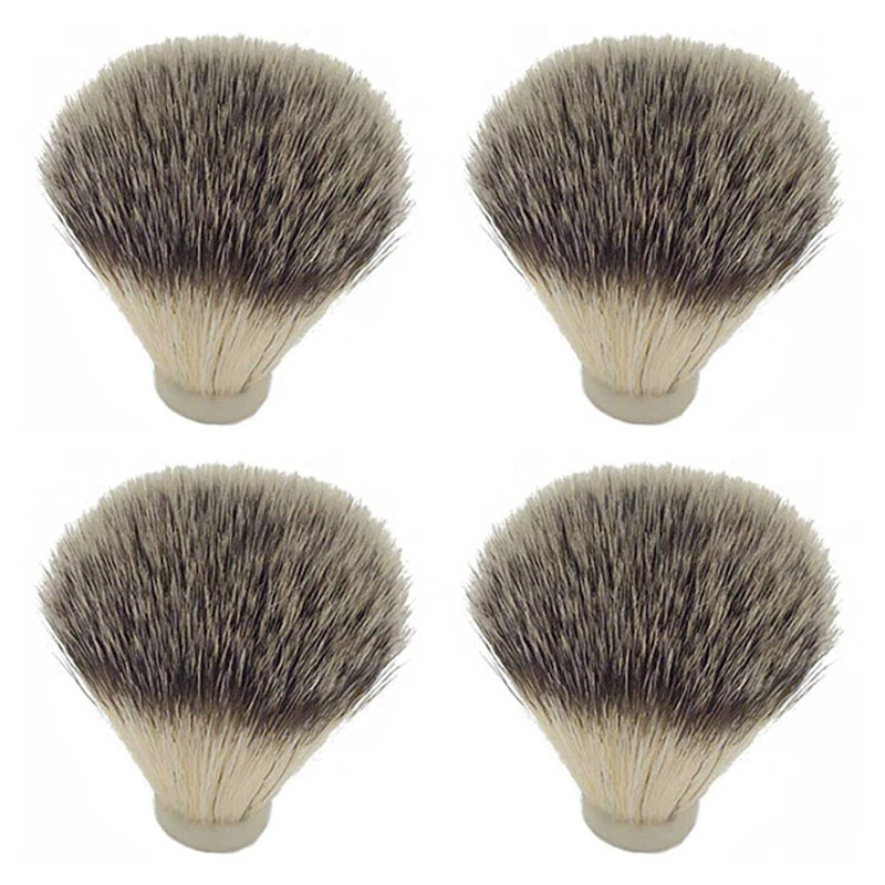 

4 Pcs Badger Hair Nylon Shaving Brush Knot For Men Salon Hair Removal Cutting Dust Men Facial Beard Cleaning Appliance