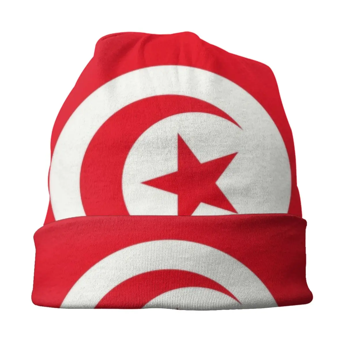 Tunisia Vlag Skullies Mutsen Hiphop Winter Warm Mannen Gebreide Muts Volwassen Unisex Muts Mutsen