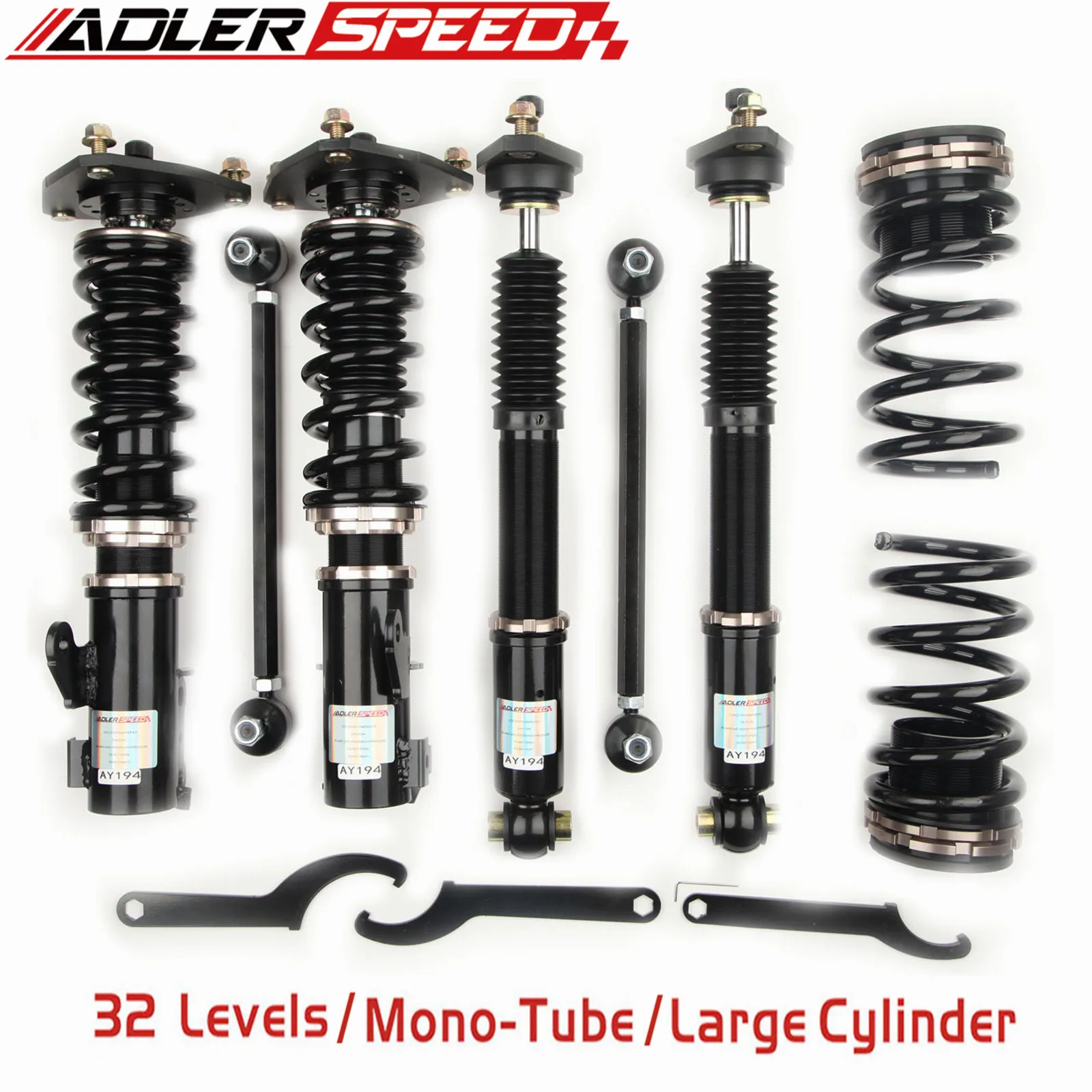 ADLERSPEED For Hyundai Genesis Coupe (BK) 2011-16 Coilovers Kit 32 Way Adj. Damper Shock Absorbers