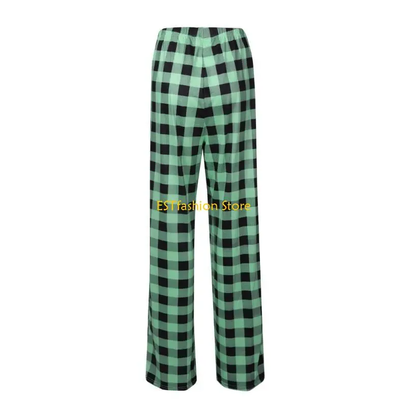 Y5GC Women Pajama Pants Comfy Pj Bottom with Pockets Stretch Plaid Sleepwear