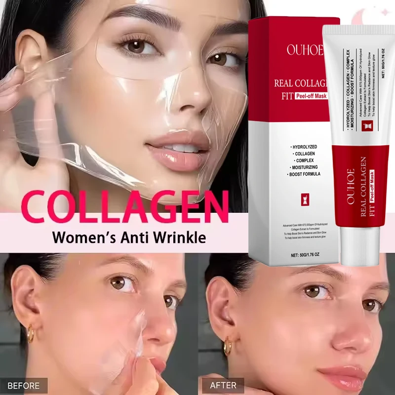 

Collagen Peel-off Mask Night Wrapping Facial Mask Deeply Moisturizing Hydrating Firming Skin Facial Mask Daily Face Skin Care