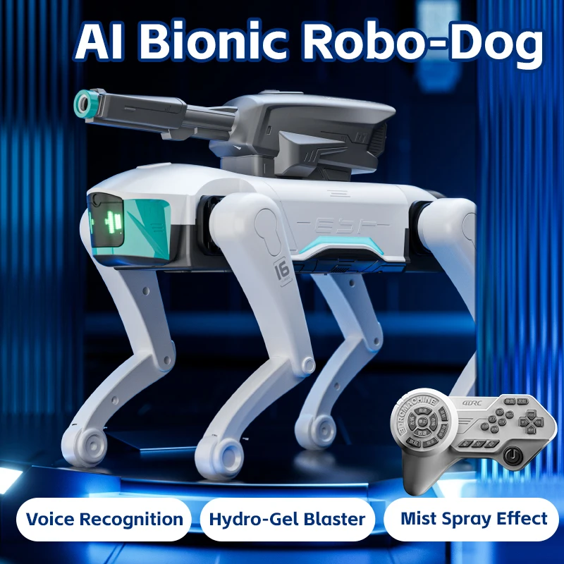 

4DRC New Y16 Electric RC Intelligent Robot Dog with Clip Multifunction RC Mechanical Dog Educational Toy Bionic Smart Robot Toy