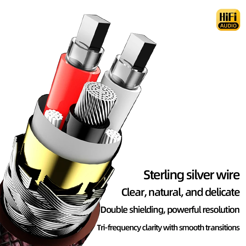ATAUDIO Hi-End Kabel audio XLR z czystego srebra z włókna węglowego 3-pinowy kabel HiFi XLR zbalansowany kabel audio złącze XLR — zdjęcie produktu 5