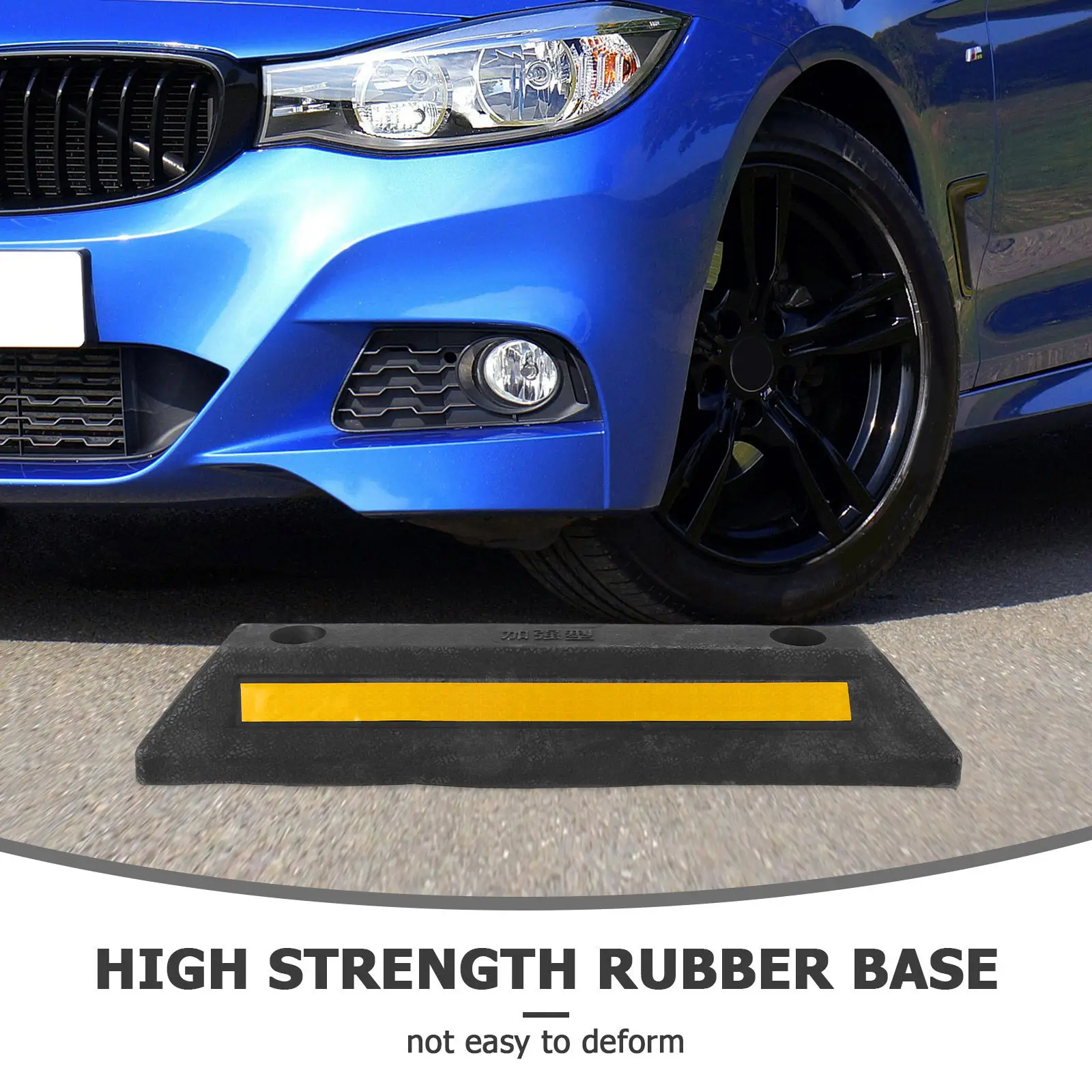 Heavy Duty Rubber Parking Block for Garage Car Stopper Wheel Aligner Tire Stop for Driveway Vehicle Safety Accessory view 6