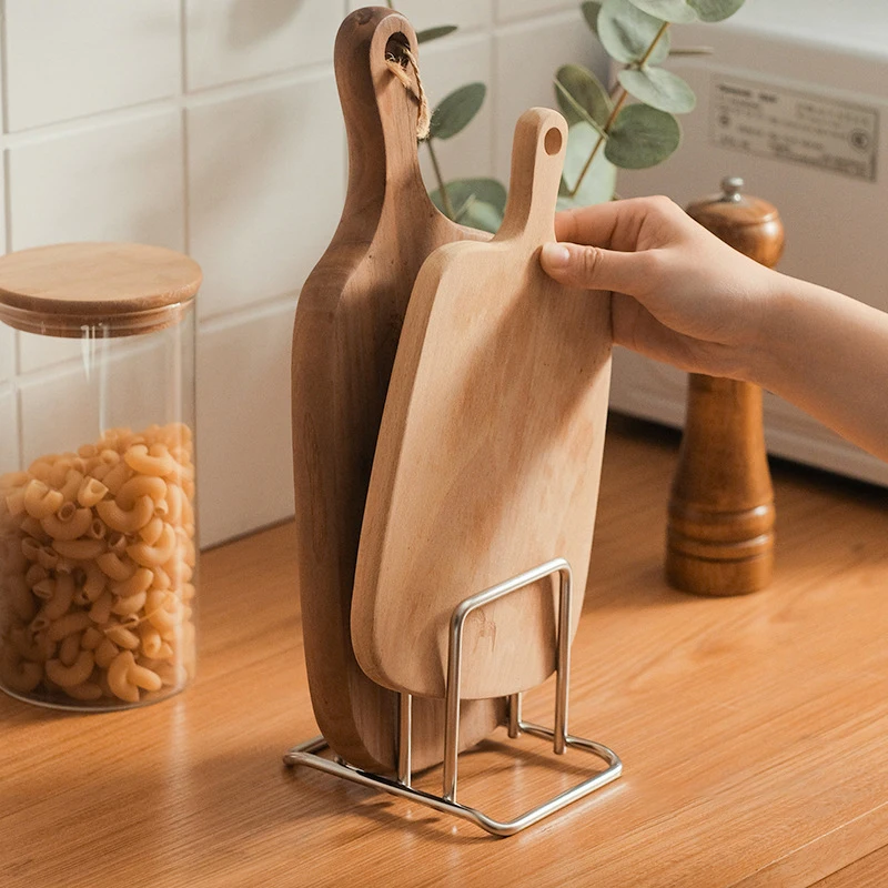 Küche Lagerung Edelstahl Schneidebrett Rack, Haushalt Küche Lagerung Rack, Topf Abdeckung Halterung, Kochgeschirr Zubehör