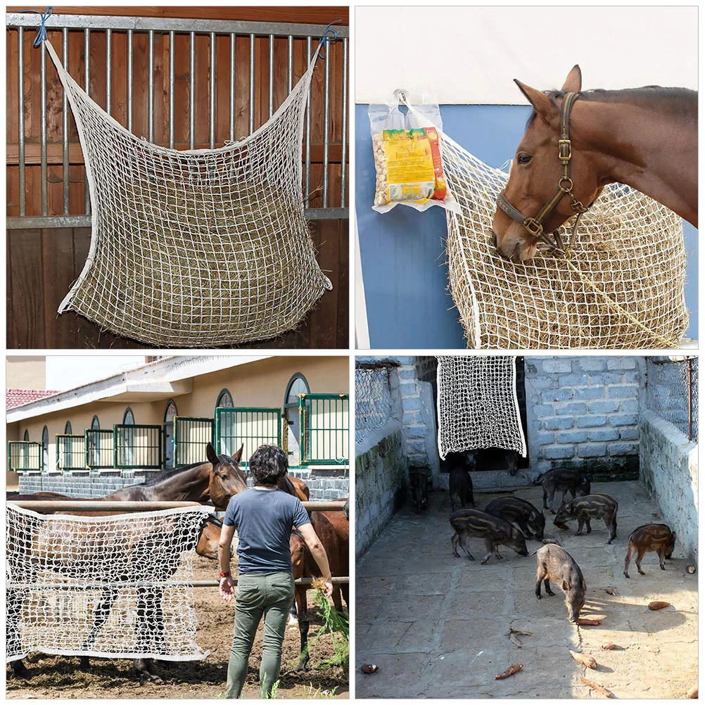 شبكة تغذية شبكية لحقيبة عشب الحصان لتخزين طعام الحصان في الهواء الطلق، حقيبة عشب مجففة خفيفة الوزن ومحمولة، مستلزمات المزرعة