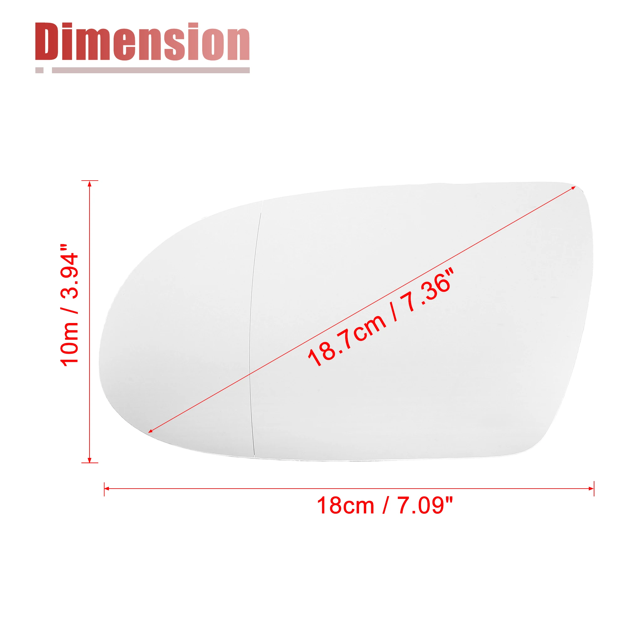 Uxcell Car Rearview Driver Side Heated Mirror Glass for Mercedes-Benz R171 R230 SL SLK Auto Replacement Parts