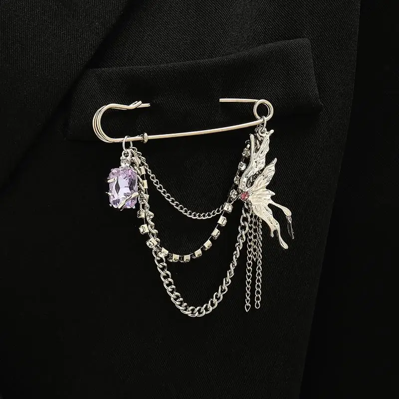 Einstellbare Persönlichkeit Tasche Anhänger Abnehmbare Quaste Hosen Dekorative Brosche Knopf Spanner Feste Kleidung Pin Taille Schnalle