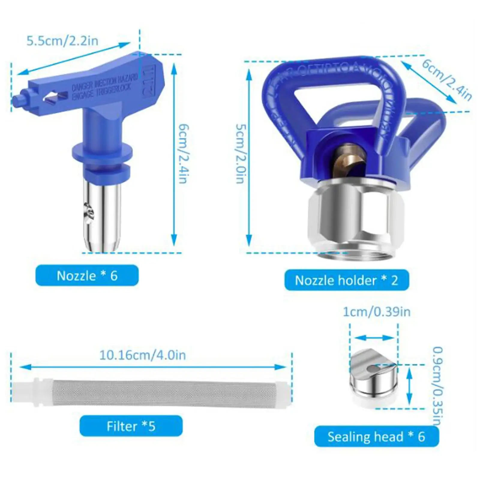 Reversible Airless Paint Sprayer Nozzle Tips Nozzle Paint Sprayer Accessories Spray Paint Machine Kits