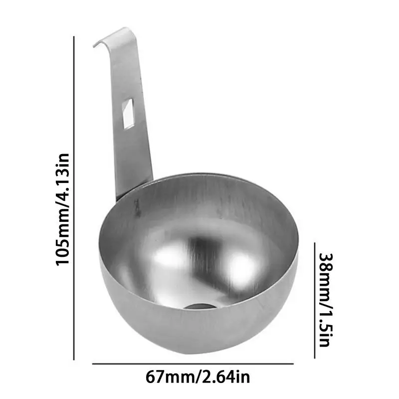 Egg Poacher Stainless Steel Egg Poacher Nonstick Egg Boiling Heating Mold with Hanger Hook Kitchen Steaming Gadgets Tools