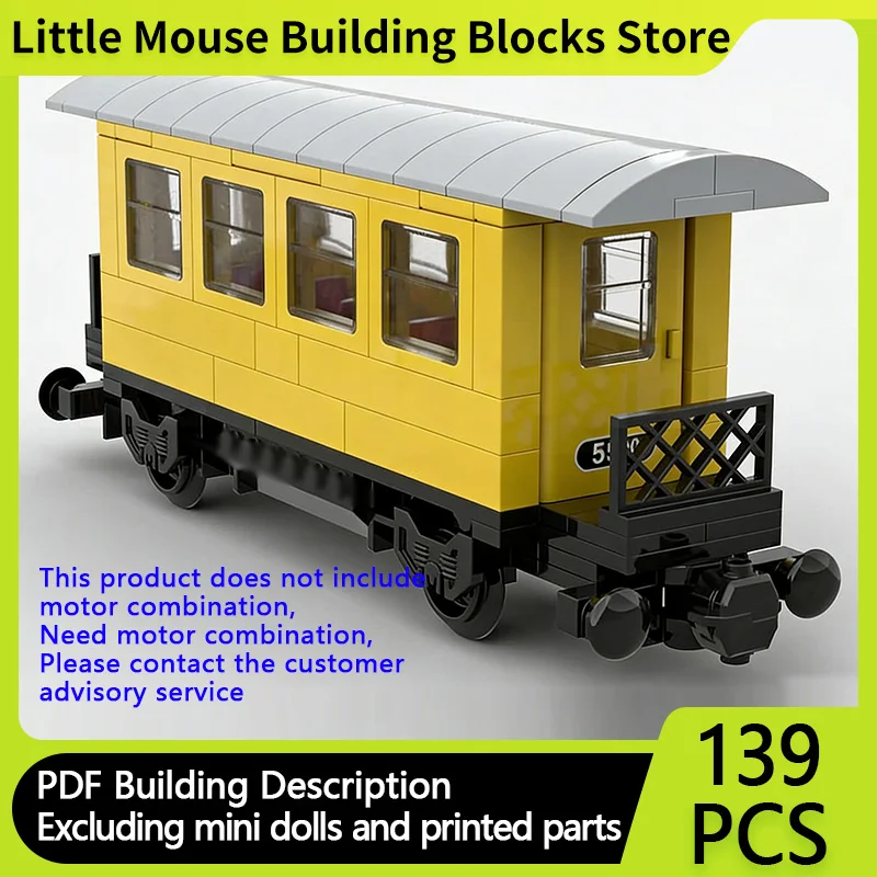 

Конструктор MOC: Модель городского автомобиля, железнодорожный поезд, старинный пассажирский вагон, модульная технология, детские праздничные подарки, набор для сборки игрушек