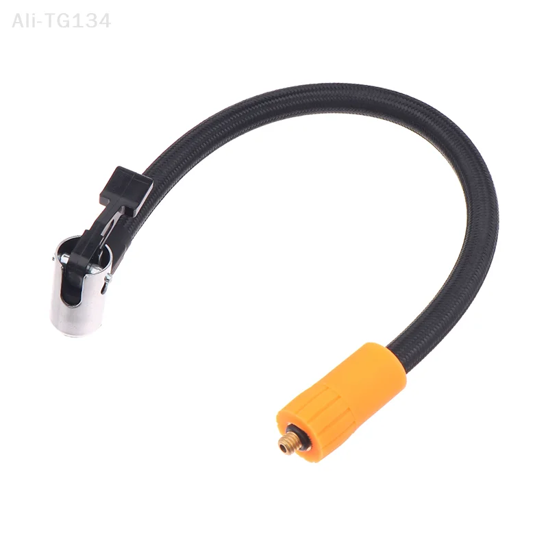 30CM Fine Thread Car Tire Air Inflator Hose with M6 Locking Air Chuck And Standard Tire Valve - 1 Piece Inflation Hose Adapter