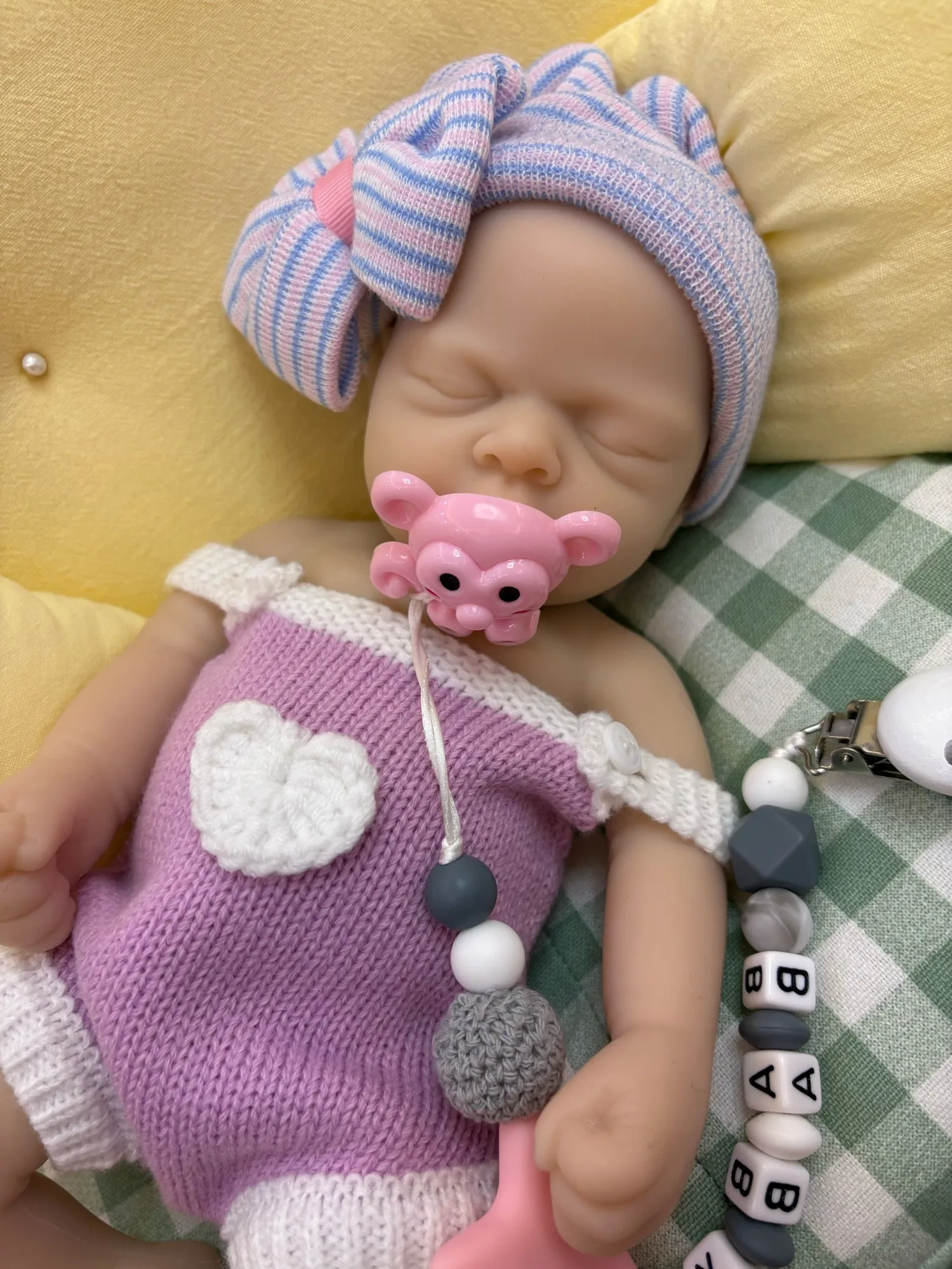 Reborn-Puppen, 33 cm, offener Mund, Silikon, für Mädchen, Ganzkörper, weiches Silikon, unbemalt, Neugeborene, wiedergeborenes Silikon, echt