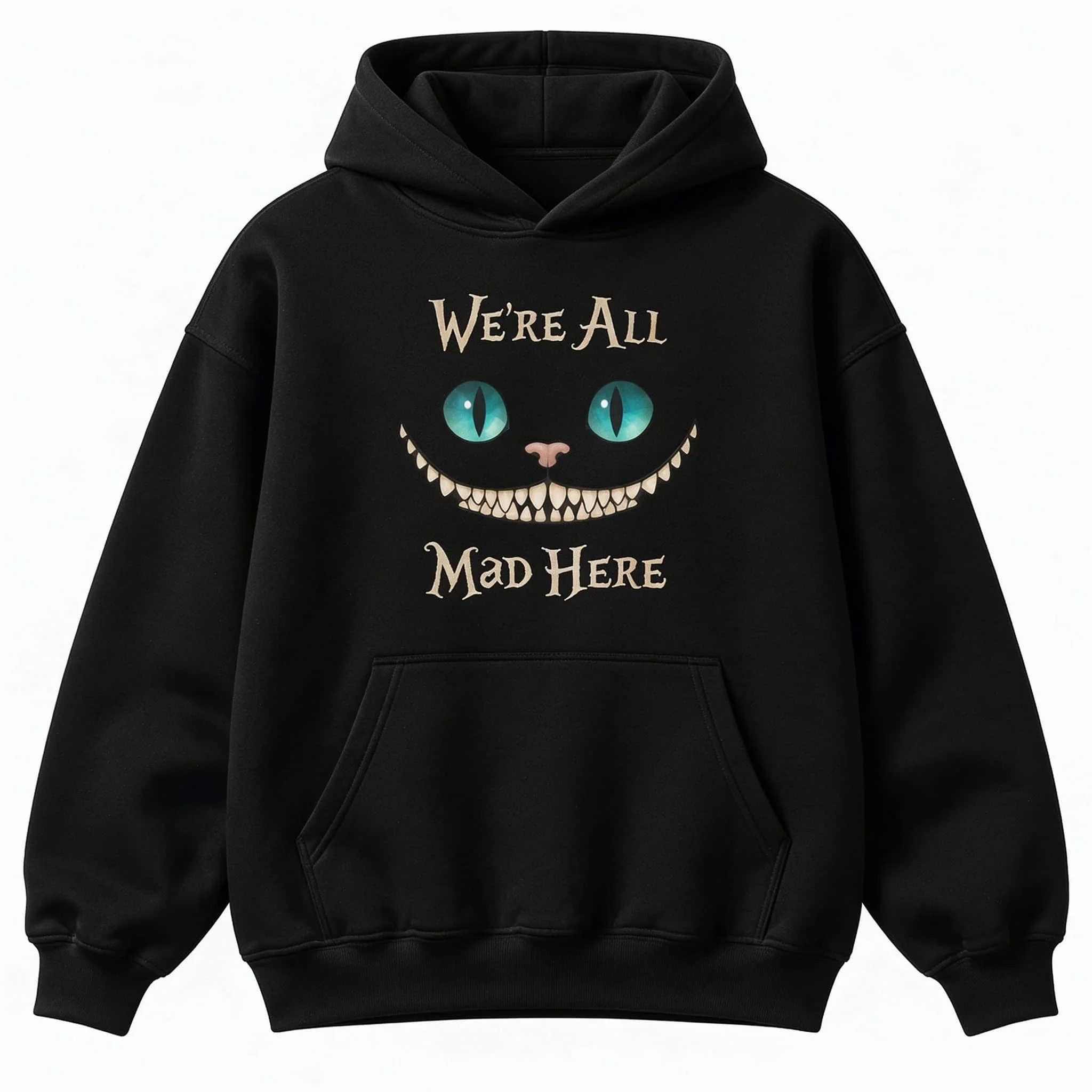 Alice Wonderland Cheshire Cat Autumn Winter Crazy Men Hoodie Women Sweatshirt Pullover Top Children Cotton Kids Cotton Hoodie