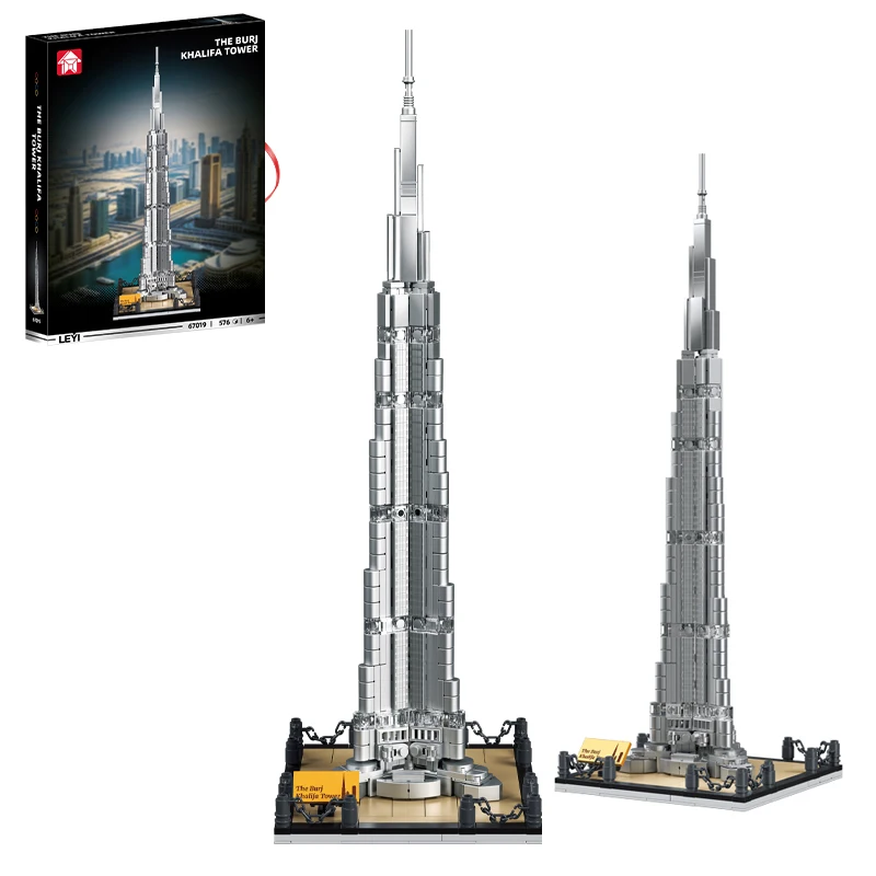 576 Pcs Famous Building Dubai Burj Khalifa - Building Blocks for Puzzle Games as a Gift