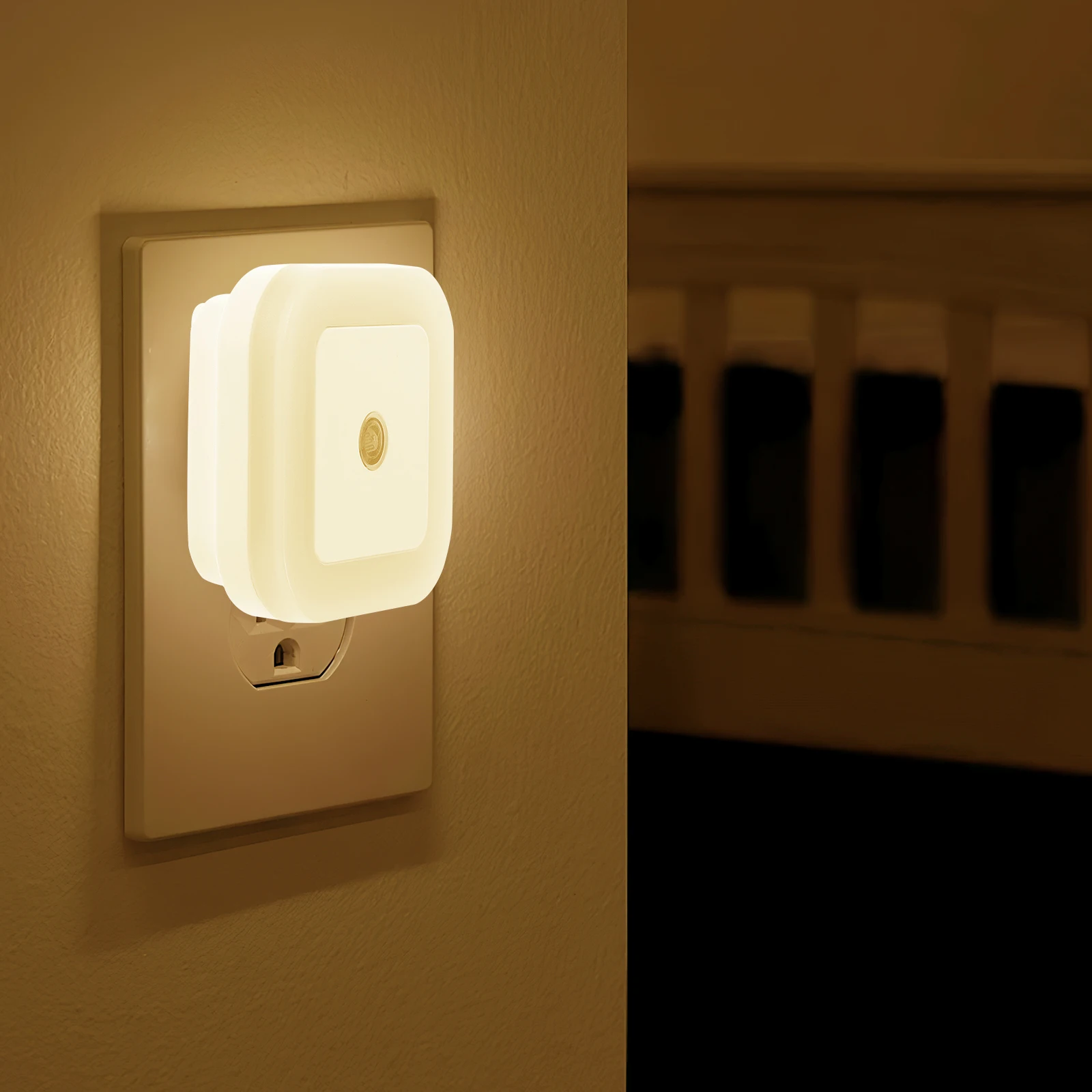 

LED Night Light Lights Plug into Wall Indoor Plug-in Toilet Socket Bathroom Nightlight