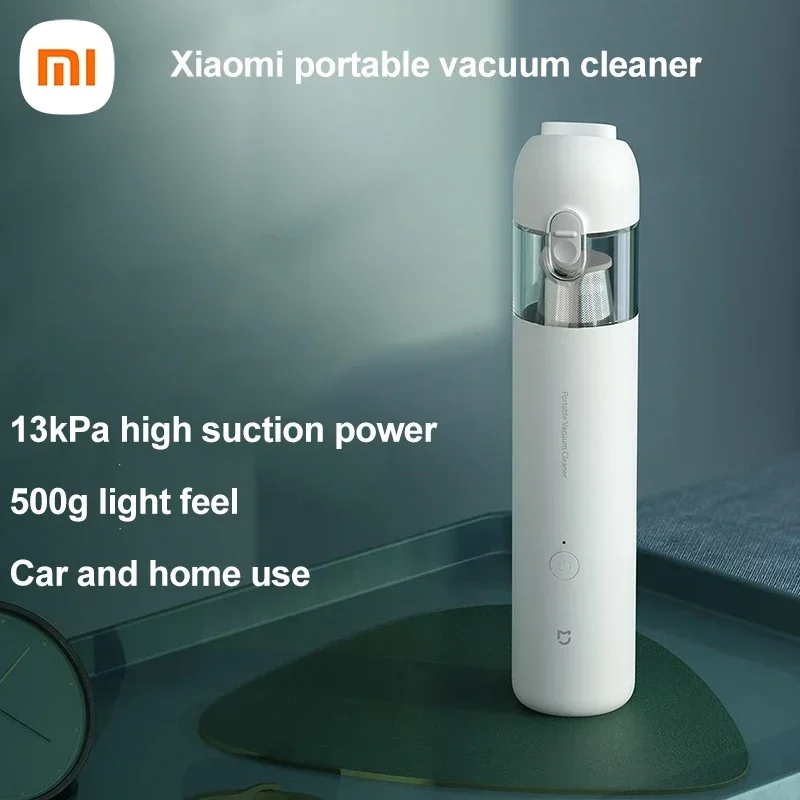 100% Original Xiaomi Car Vacuum Cleaner Handheld Portable Cordless Type-C Charging Wireless Mini Strong Suction Cleaning Machine