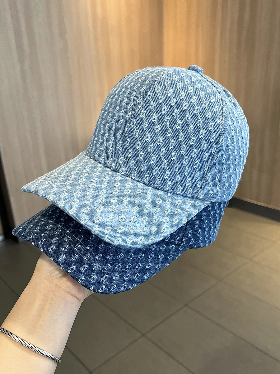 

Hard-top Denim Baseball Cap For Women Spring Summerretro Street Sun Protection Hat Shows Face Small Outdoor Peaked Cap Trendy