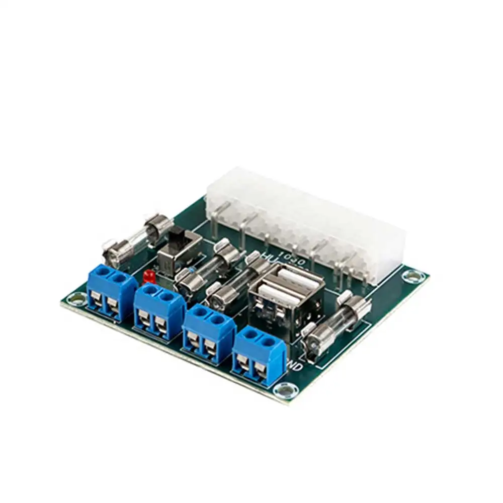 24 Pin Desktop ATX Power Board Computer ATX Breakout Transfer Board Outlet Adapter Extension Module Power Supply