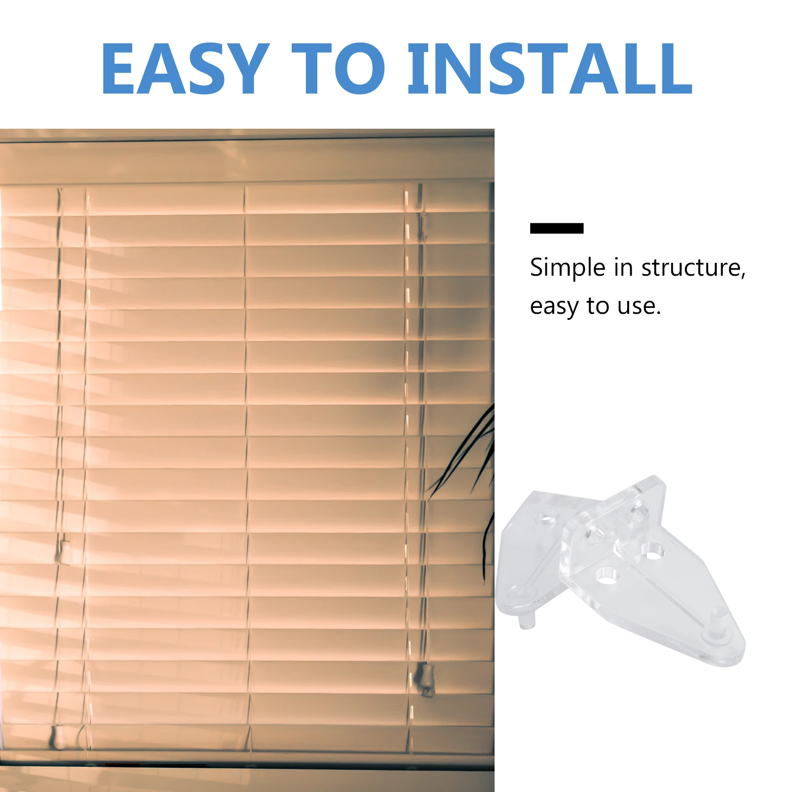 

40Pcs Blinds Positioning Hooks Strong Material Roller Curtain Fixing Hooks Easy Use Blinds Accessory Roller Curtain Hook