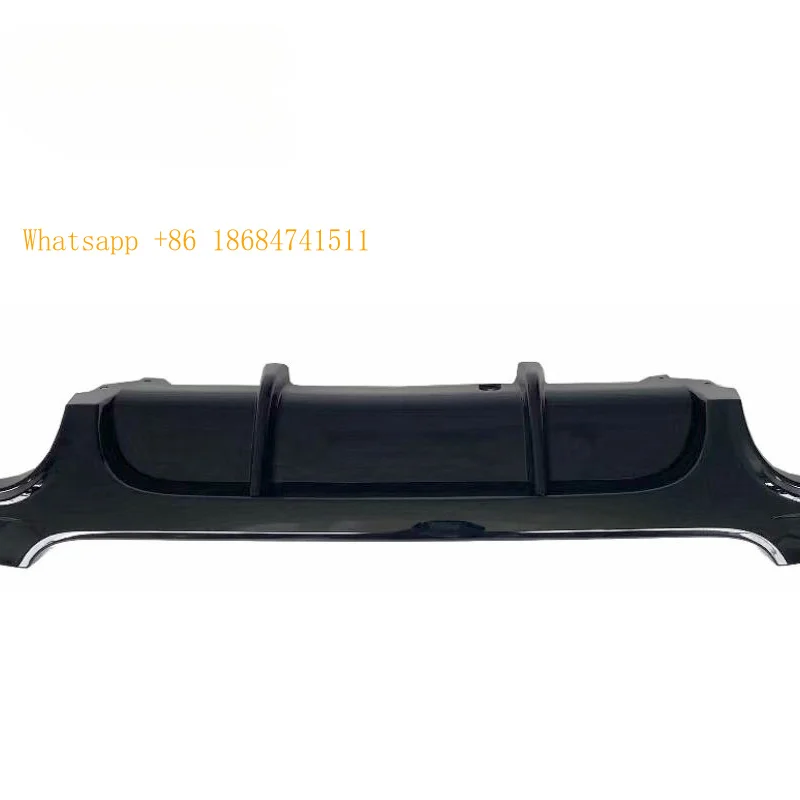 MP Style Gloss Black Carbon Fiber Texture Rear Diffuser Lip Quad Exhaust Body Kit Tuning Parts Compatible with E90 E92 E93 Rear