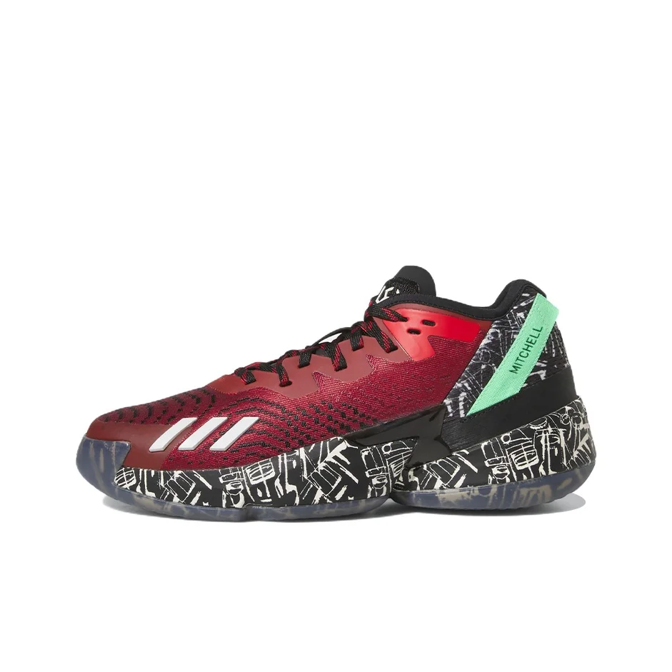 Adidas D.O.N. Issue #4 Basketball Shoes Unisex Low Top Red/Black/White/Green IF2162