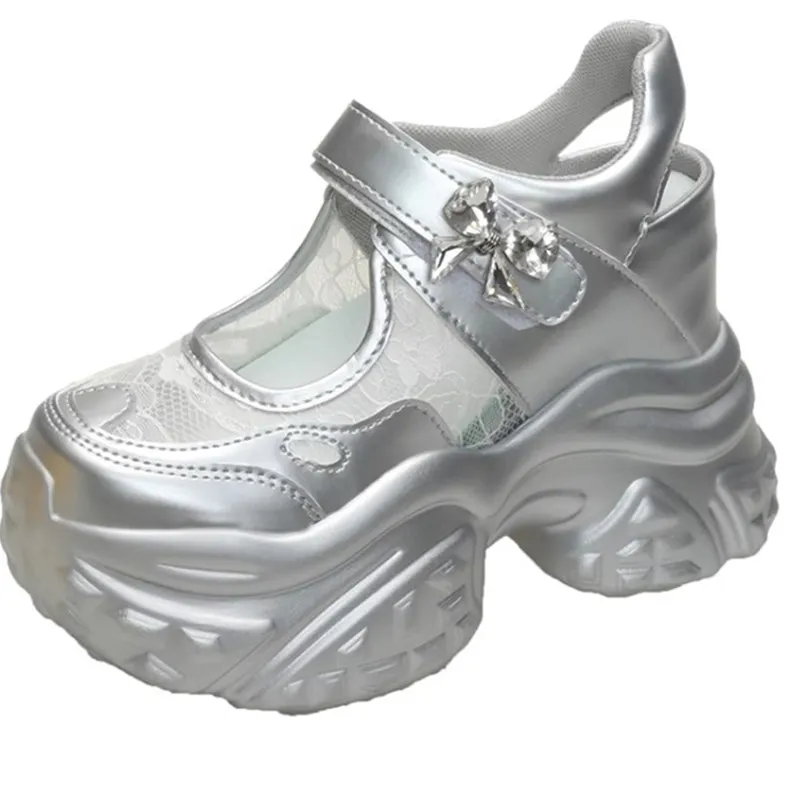 

Новые летние женские спортивные сандалии, модные нескользящие мягкие дышащие повседневные пляжные туфли на каблуке 10 см, трендовые удобные тапочки