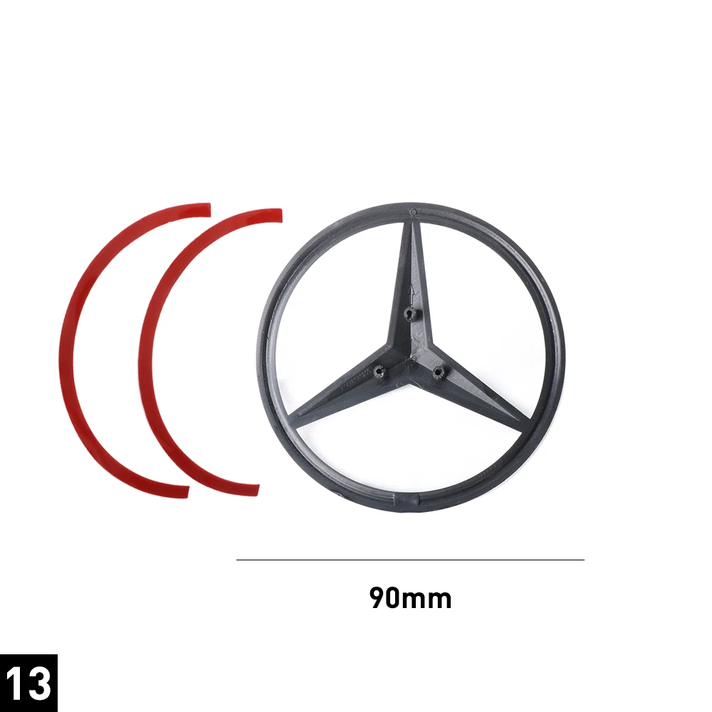 1pc 90mm ABS Tail Star Emblems Black Rear Trunk Star Logo Stickers Badges For Mercedes Benz GLE53 V167 AMG GLK-class A1678171200