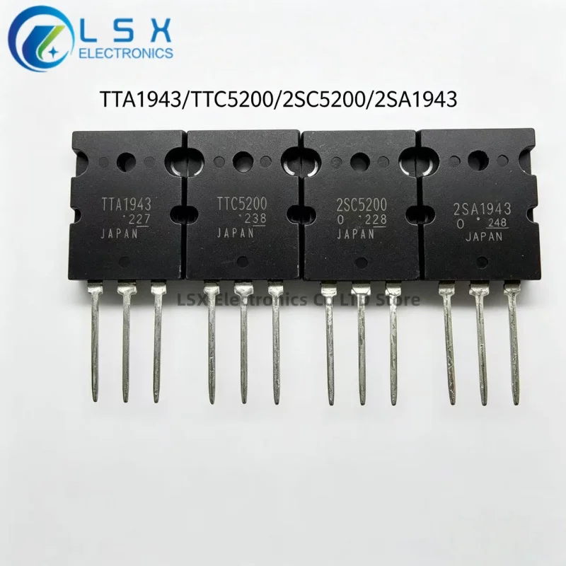 10PCS/5pairs/10pairs TTA1943 TTC5200 2SA1943 2SC5200 TO-3PL Japan Amplifier Transistor 230V 15A 100% Real Original