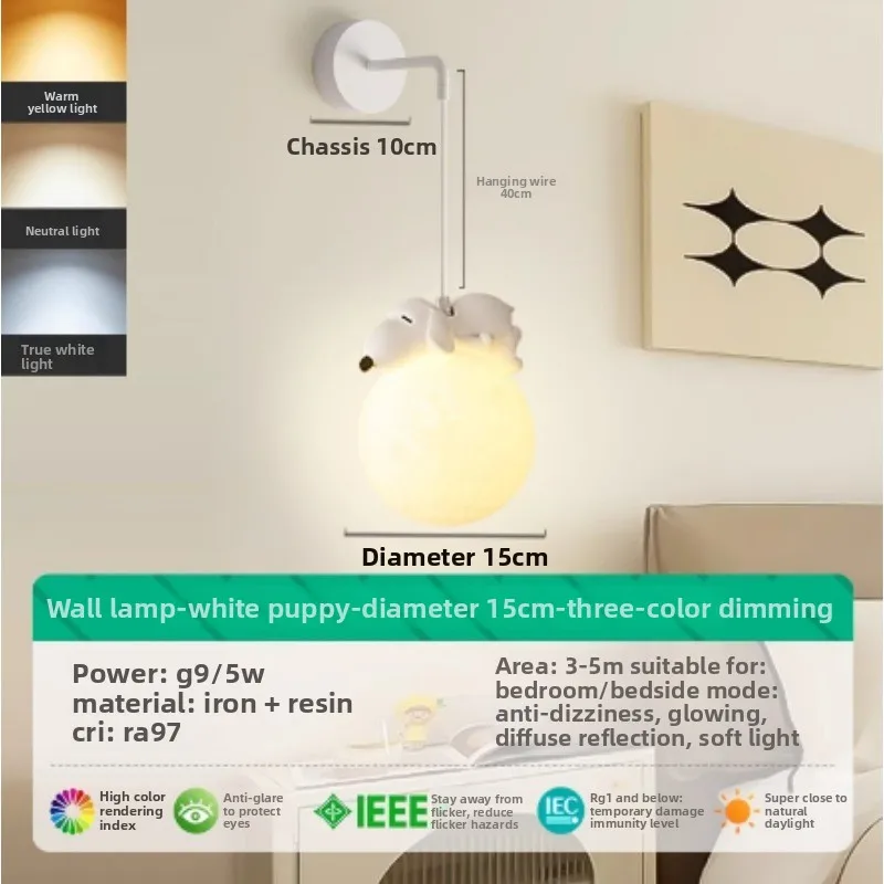 Creative Moon Cartoon Animal LED Pendant Light for Children and Babies Bedroom Bedside Lighting and Decorative Light Fixtures
