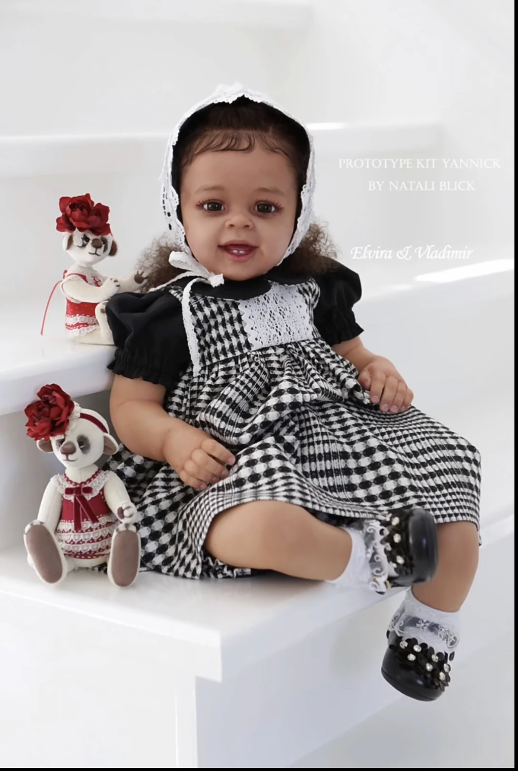 

SINO-BB Customized Limited Supply Katie Marie Black Skin 28inch Finished Painted Doll