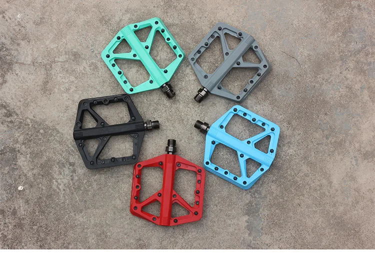 RACEWORK Fahrradpedale aus Nylon, ultraleicht, mit abgedichtetem Lager, rutschfeste Spikes, Fahrradpedale, Fahrradzubehör – Detail 5