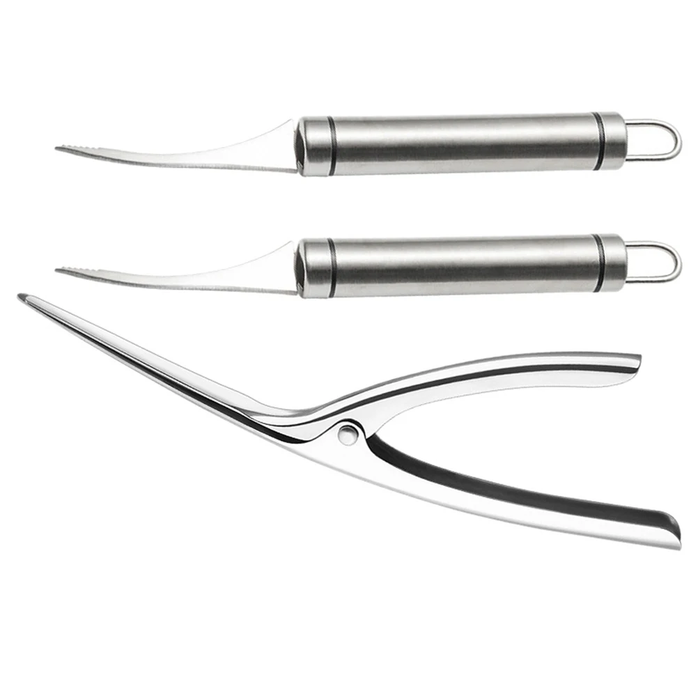 

3pcs Shrimp Cleaner Line Knife Peeler Stainless Steel Opener Cleaning Tool Seafood Gadgets Kitchen Practical Small Size