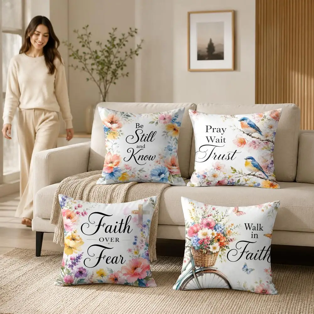 Funda de cojín con diseño de cardenales rojos y mariposas, funda de almohada de felpa corta y suave, estampado de doble cara, lavable, decoración para el hogar, regalo
