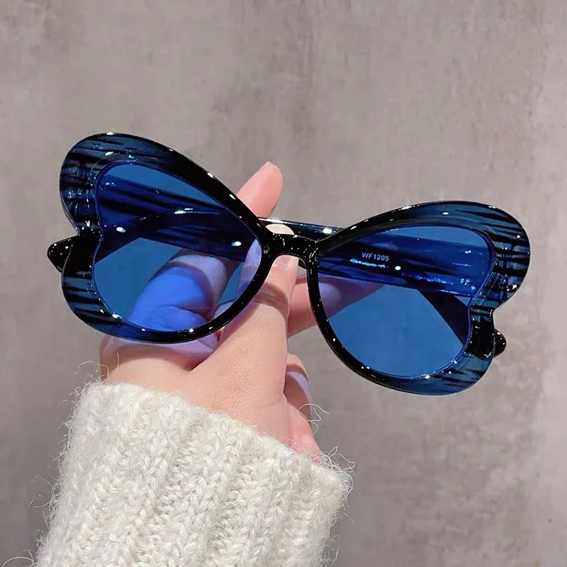 Neu eingetroffene Vintage-Schmetterlings-Sonnenbrille für Damen und Herren, runde Sonnenbrille, große Sonnenbrille für Männer und Frauen, spezielle Form.