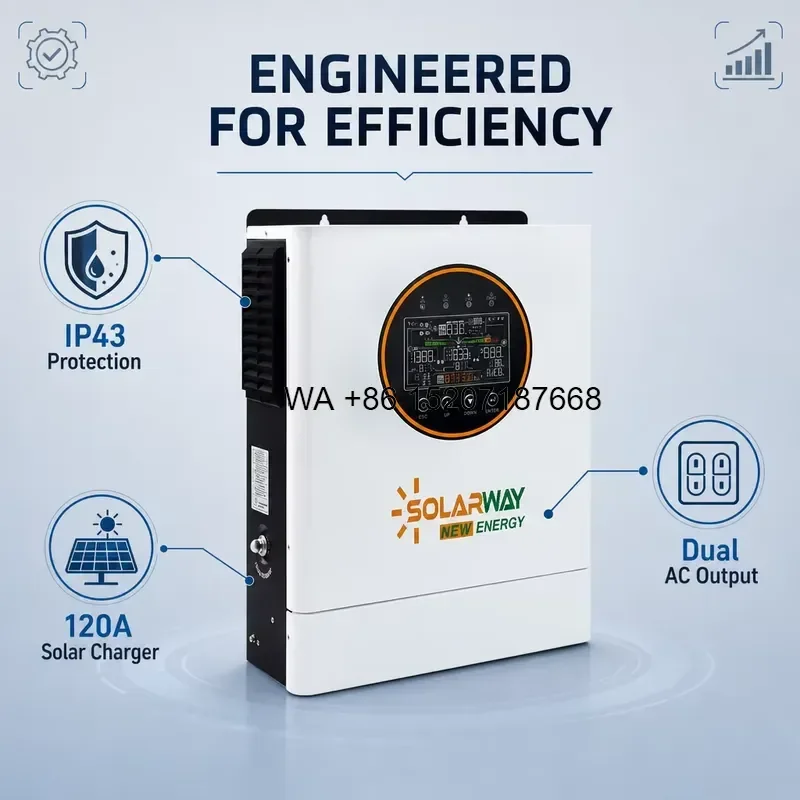 Wmwmnu for 6500W Hybrid Solar Inverter 48V Home Energy System with 120A MPPT Battery-free Off-Grid Pure Sine Wave Inverter