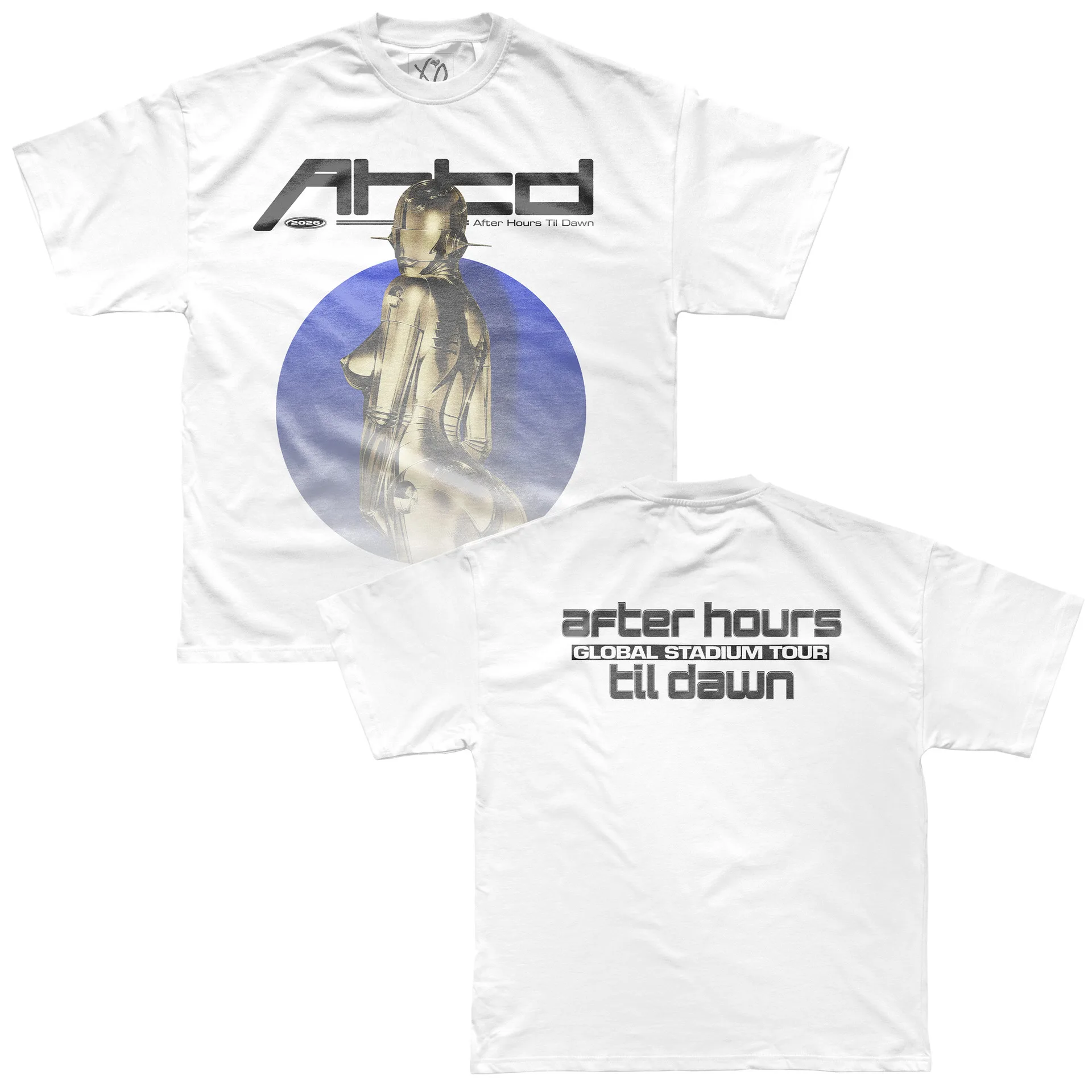 The Weeknd Sorayama joint AHTD tour T-shirt fan support round neck short sleeved T-shirt top