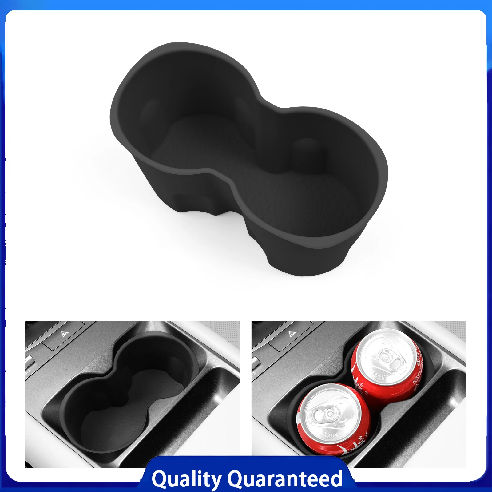 Cup Holder Storage Box Shock Absorbing Central Armrest Cup Silicone Tidying For BYD ATTO 2 Yuan UP 2024-2025 With Gear Shift
