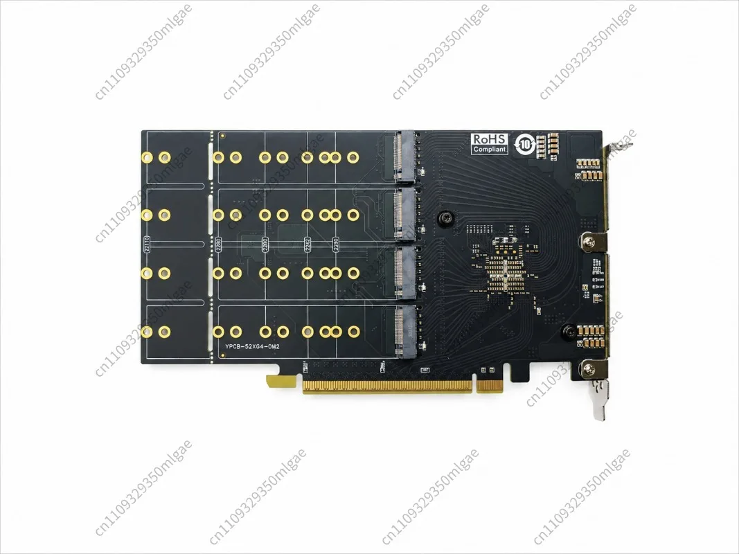 For PEX88048 PCIe 4.0 X16 To 8 Port U.2 NVMe Expansion Card Storage Adapter with Lane Split Function for 8 SSD Drives