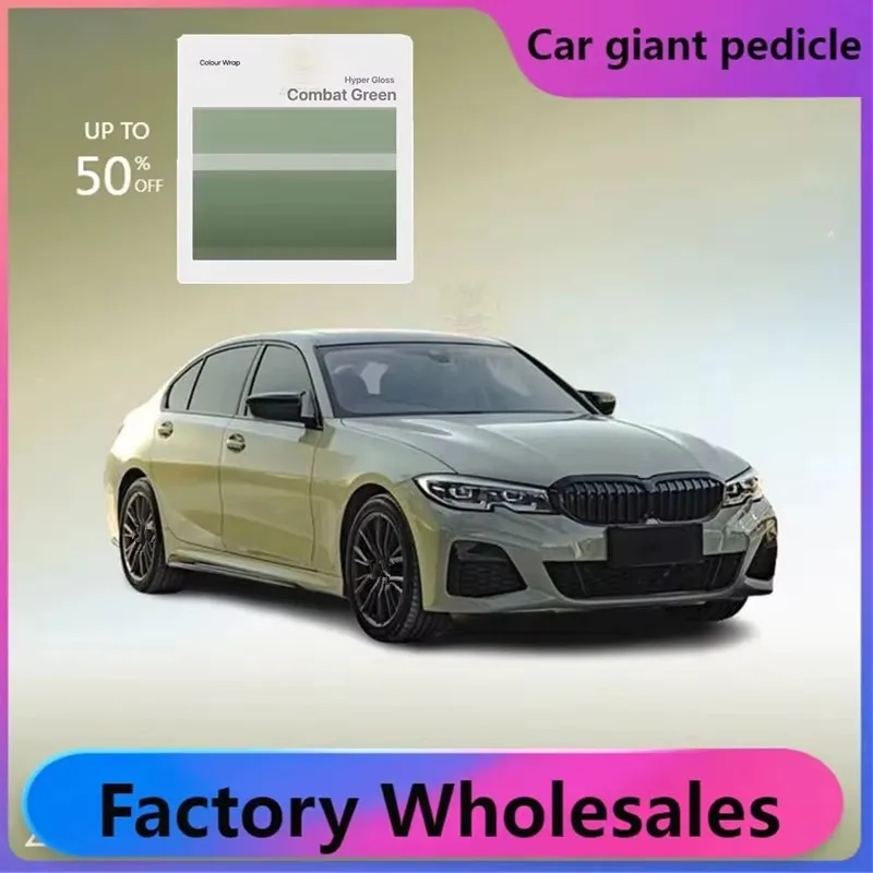 

Highest quality super gloss fighting green vinyl wrap film glossy green vinyl wrap1.52*17m for car wrap quality Warranty