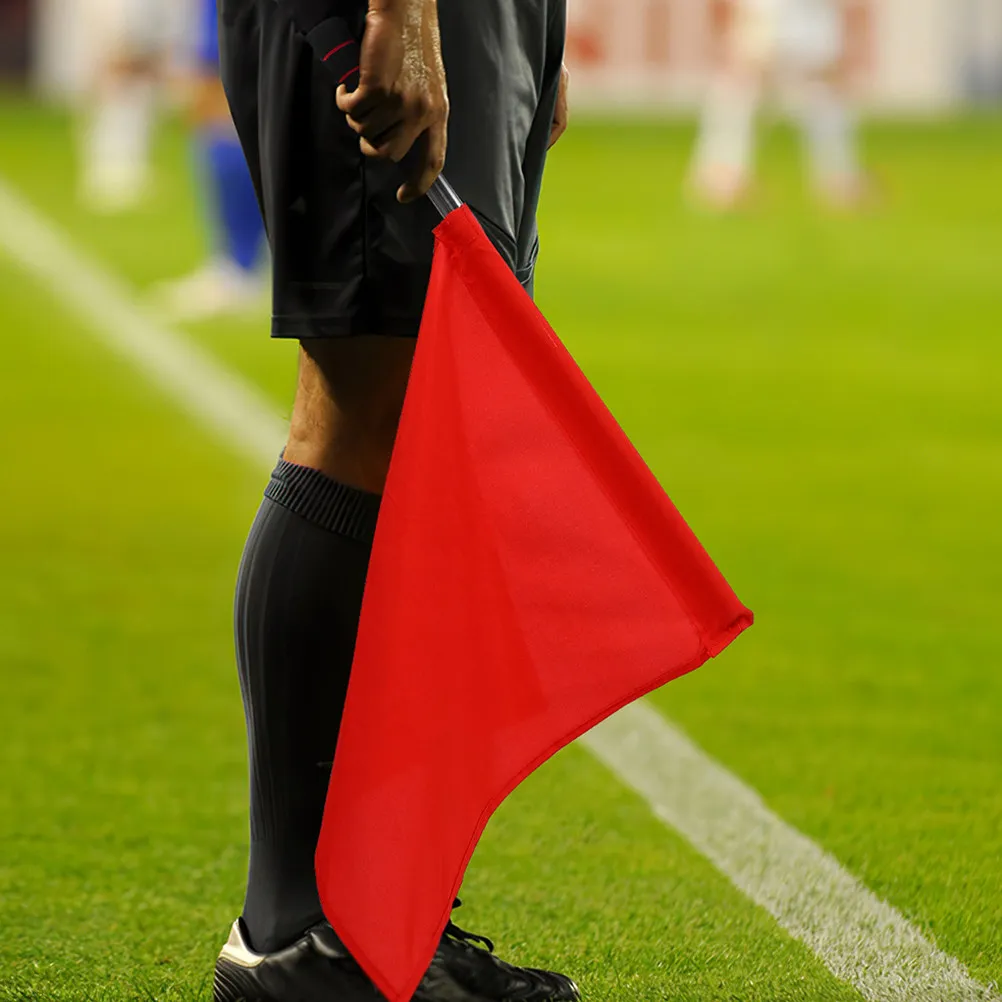 Referee Signal Flag Bright Color Comfortable Handle for Racing Football Soccer Match Competition Handheld Referee Flag