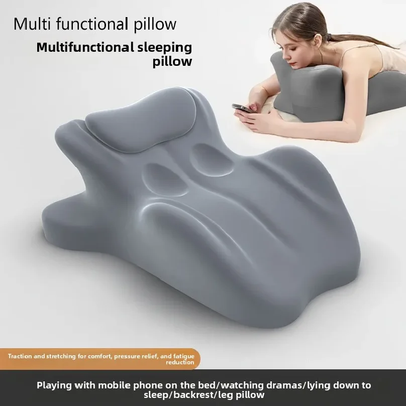 Multifunctional Bedroom Pillow for Prone Sleeping Phone Use Couples Headrest Lumbar Back Support Cushion