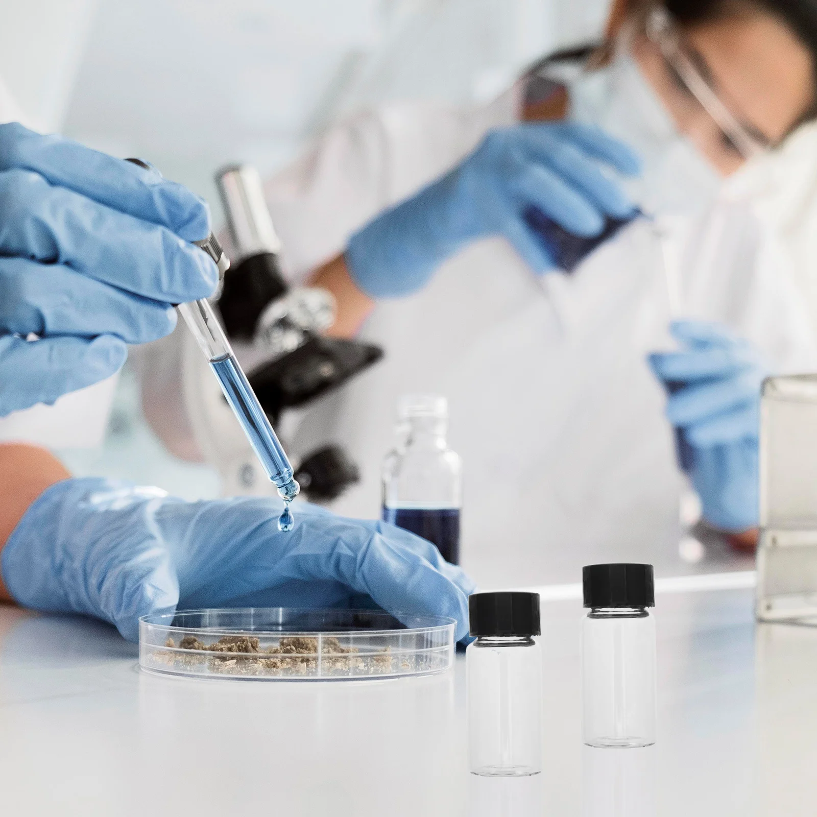 100 قطعة قوارير من الزجاج الشفاف غطاء برغي زجاجات مانعة للتسرب زجاجات صغيرة لعينة العطر مستحضرات التجميل السائل الاستغناء تخزين الزيت #1