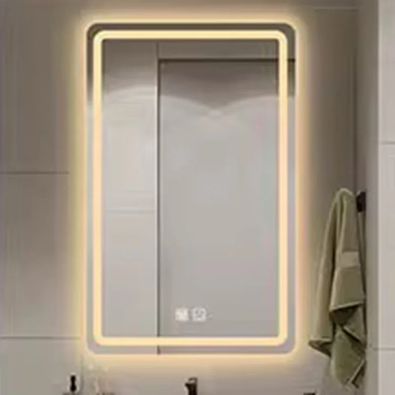 Aesthetic Led Light Mirror Rectangle Nordic Luxury Full Body Mirror Bathroom Shower Espejo Grande Home Decoration Luxury