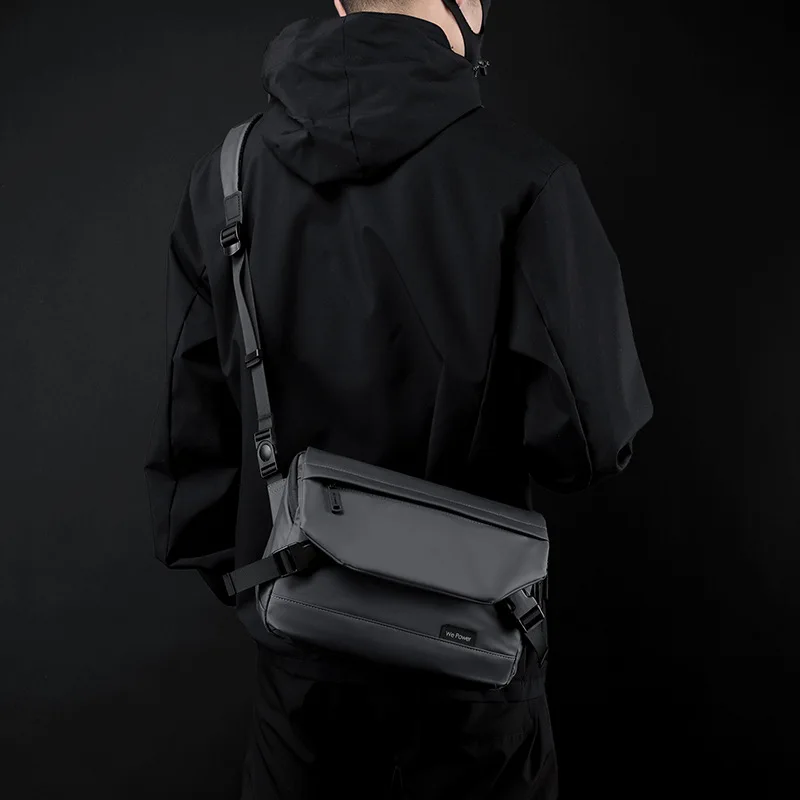 Men's Outdoor Fashion Large Capacity Crossbody Bag Single Shoulder Bag Trendy Messenger Bag Ultra Light Pure Color Daily Match