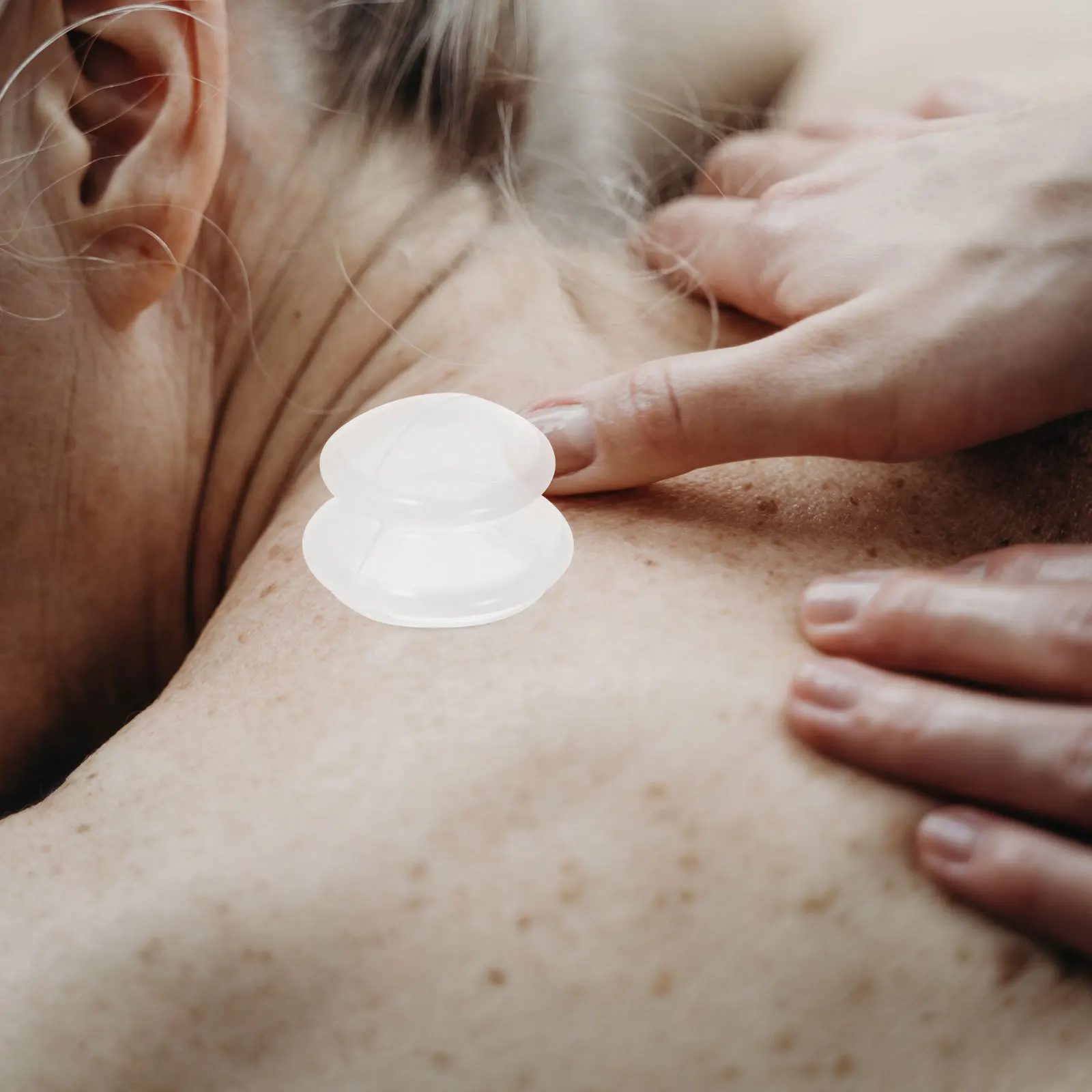 ชุดถ้วยนวดหน้าซิลิโคน 4 ชิ้น แบบใส อุปกรณ์บำบัดด้วยสุญญากาศสำหรับนวดหน้าเพื่อความงาม